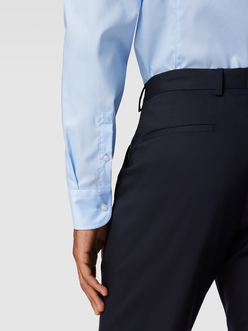 Slim Fit Business-Hemd mit Kentkragen Modell 'Hank Kent' in hellblau