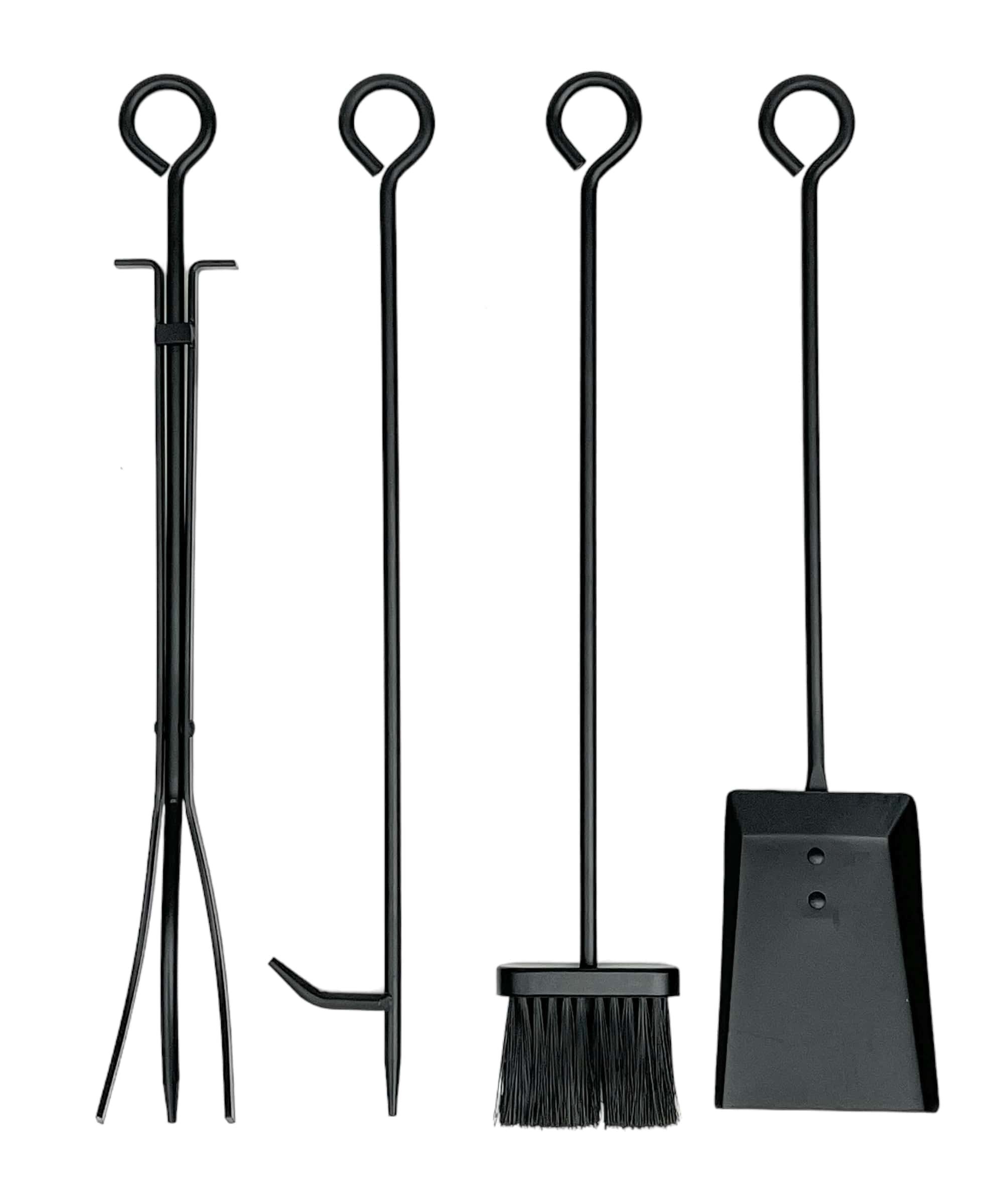 DanDiBo Kaminholzregal Kaminholzregal Metall Schwarz 72 cm mit Kaminbesteck Kaminholzständer
