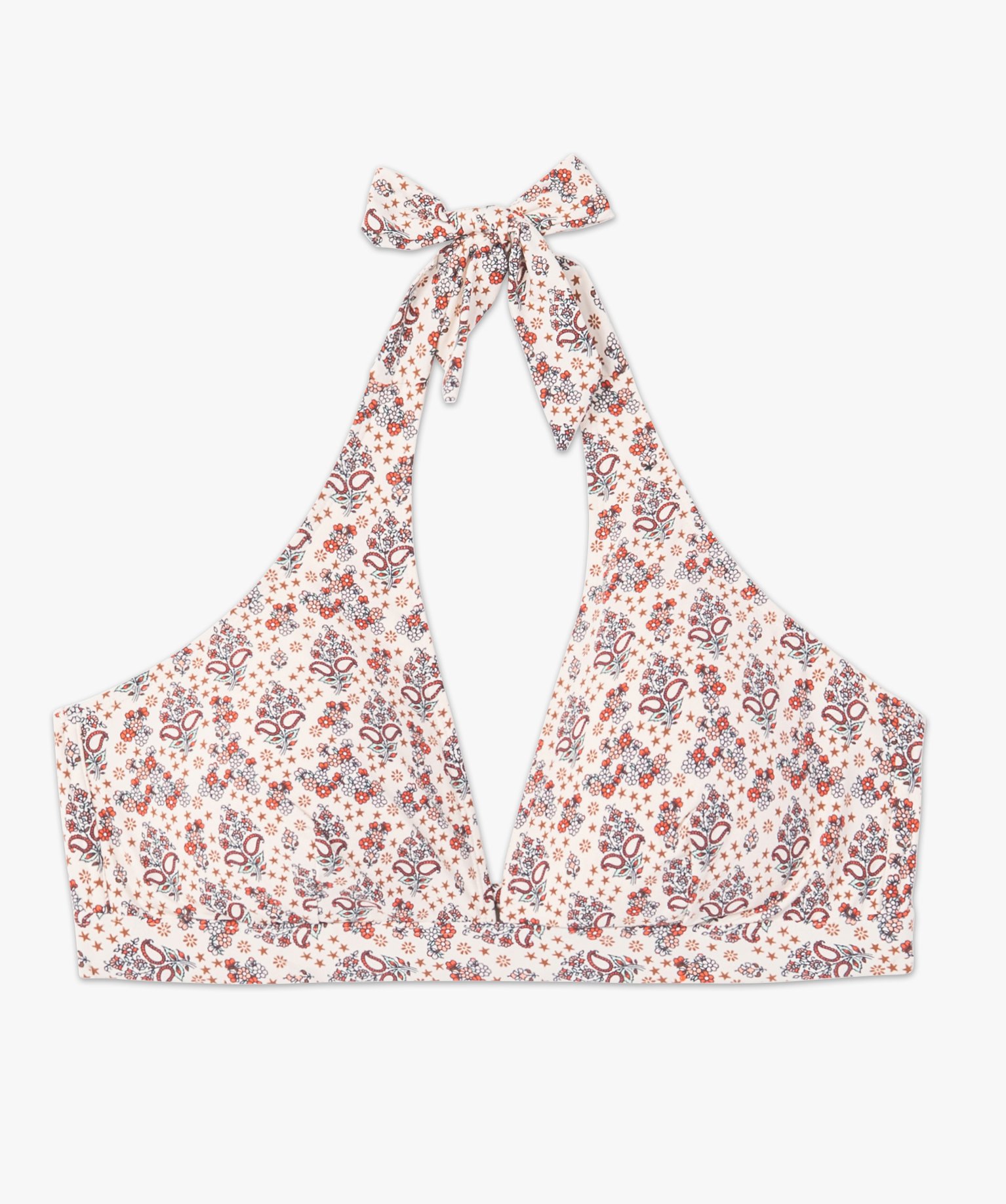 Haut de maillot de bain femme grande taille triangle foulard imprime | GEMO