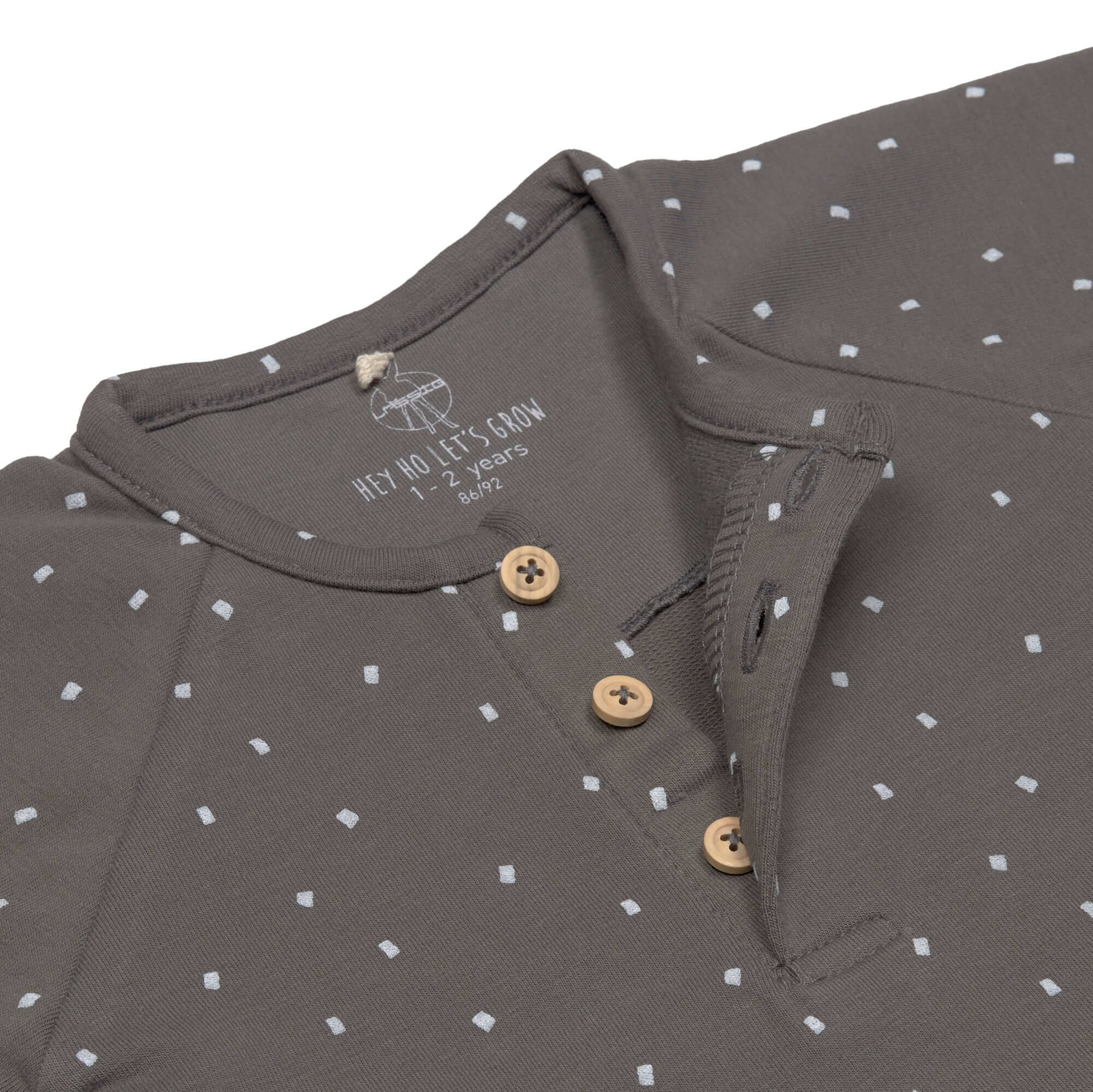 Strampler, Baby Overall - Bio Baumwolle, Spots Anthrazit
