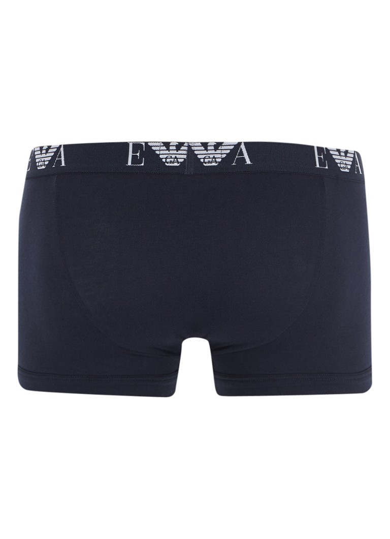 Boxers Emporio Armani Trunk couleur unie, lot de 2