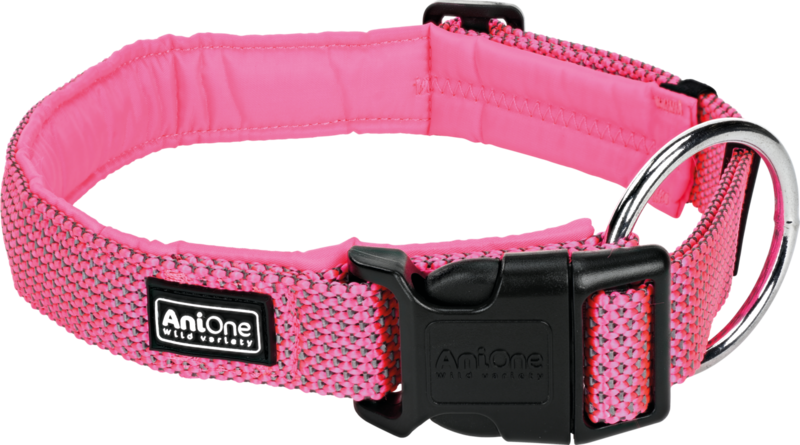 AniOne Hundehalsbänder AniOne Halsband Reflective Comfort pink XL