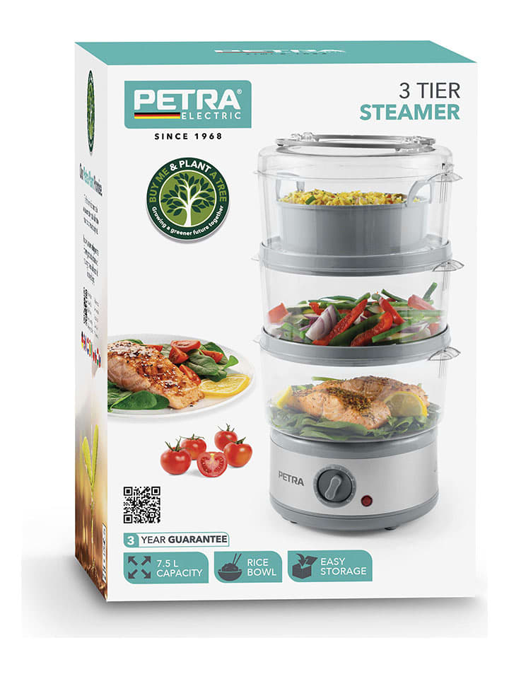 Petra Elektro-Dampfgarer in Transparent/ Grau günstig kaufen onesize