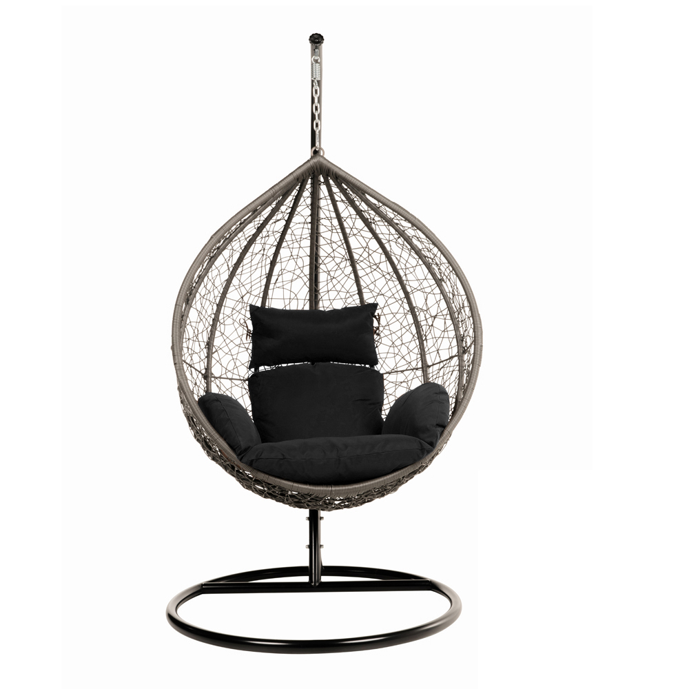 Home Deluxe Polyrattan Hängesessel CIELO - Schwarz