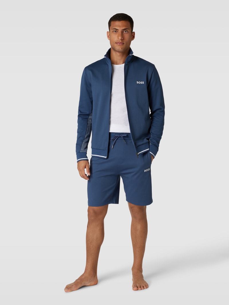 Sweatshorts mit elastischem Bund in blau