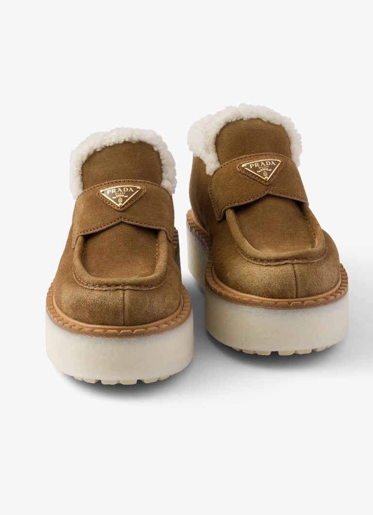 Mocassino in camoscio Prada