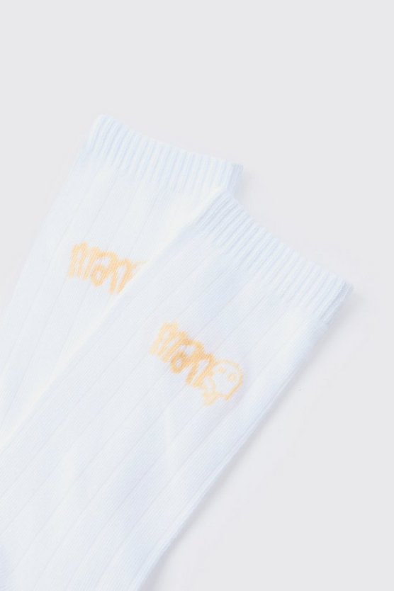 Bestickte Man Socken mit Drip Face