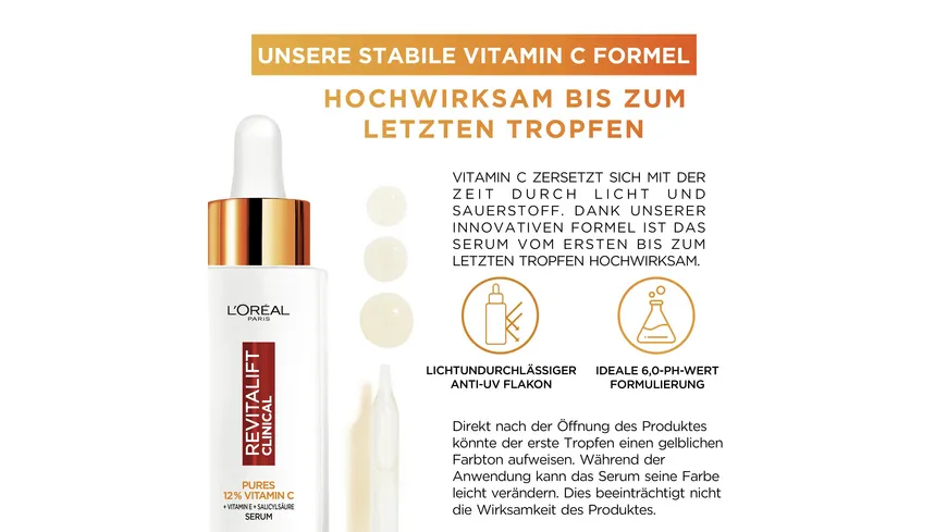 L'Oréal Paris RevitaLift Vitamin C Serum 30 ml