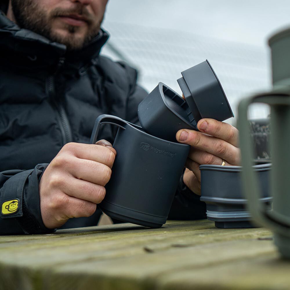 Termoska RidgeMonkey set termohrnček DLX Brew sivá
