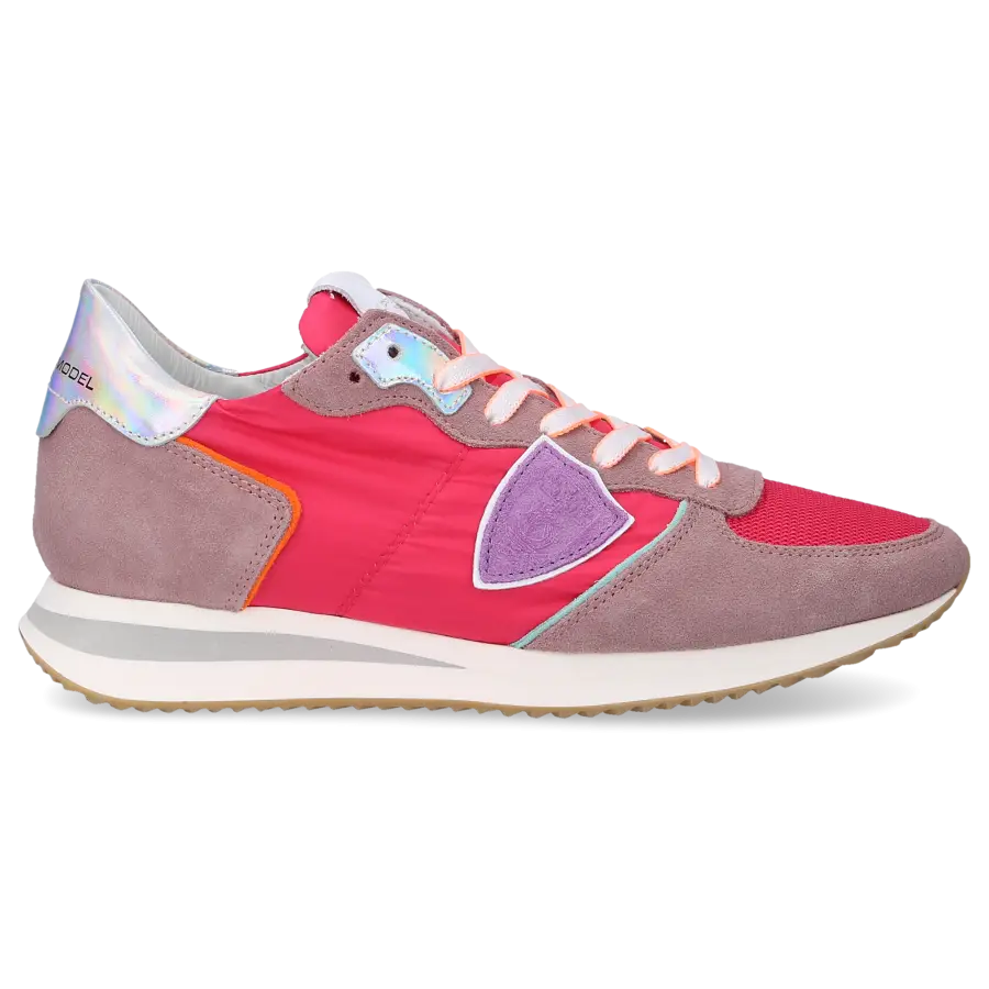 Philippe Model - Sneaker low TRPX LOW Kalbsleder Textil - pink