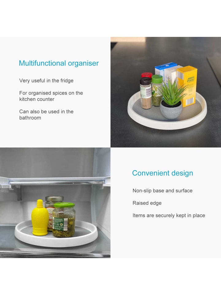 Intirilife 360 Grad Drehteller Drehplatte in Weiß - Grau günstig kaufen onesize