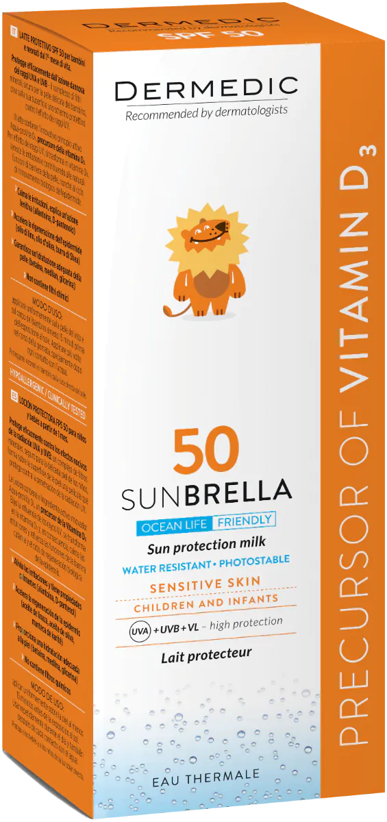 Дермедик Сунбрела заштитно млеко за бебе са SPF50