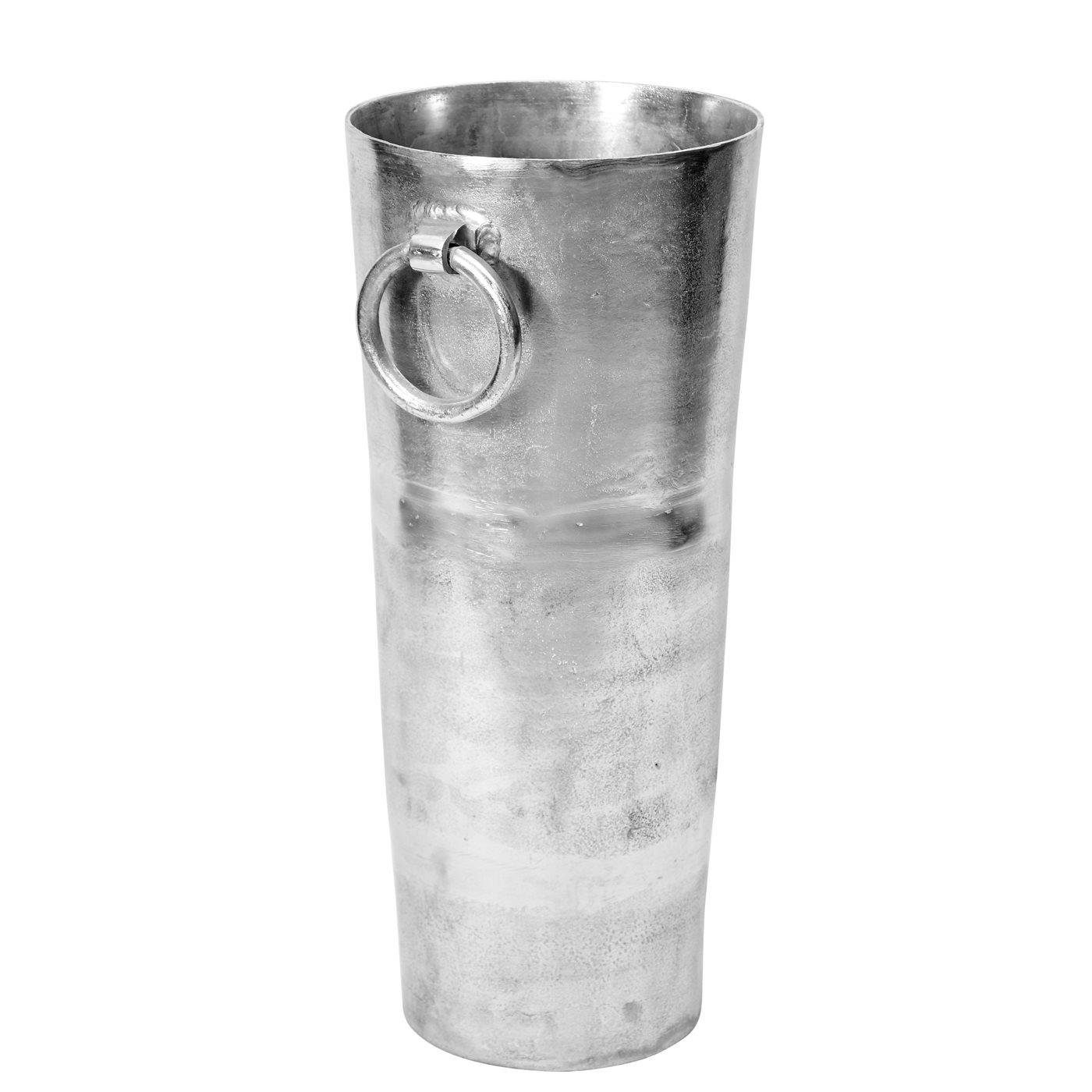 baario Bodenvase Bodenvase MALO 70cm hoch, XXL silber Aluminium Dekovase groß Design