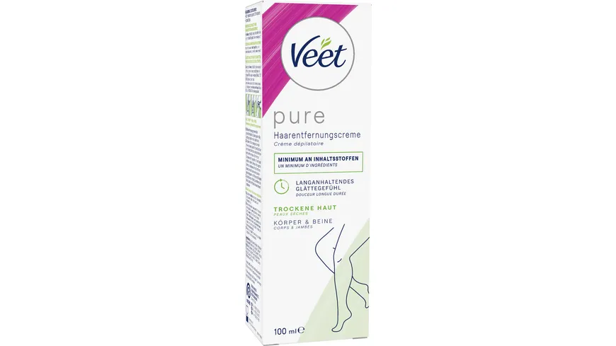 Veet PURE Haarentfernungscreme trockene Haut 100 ml