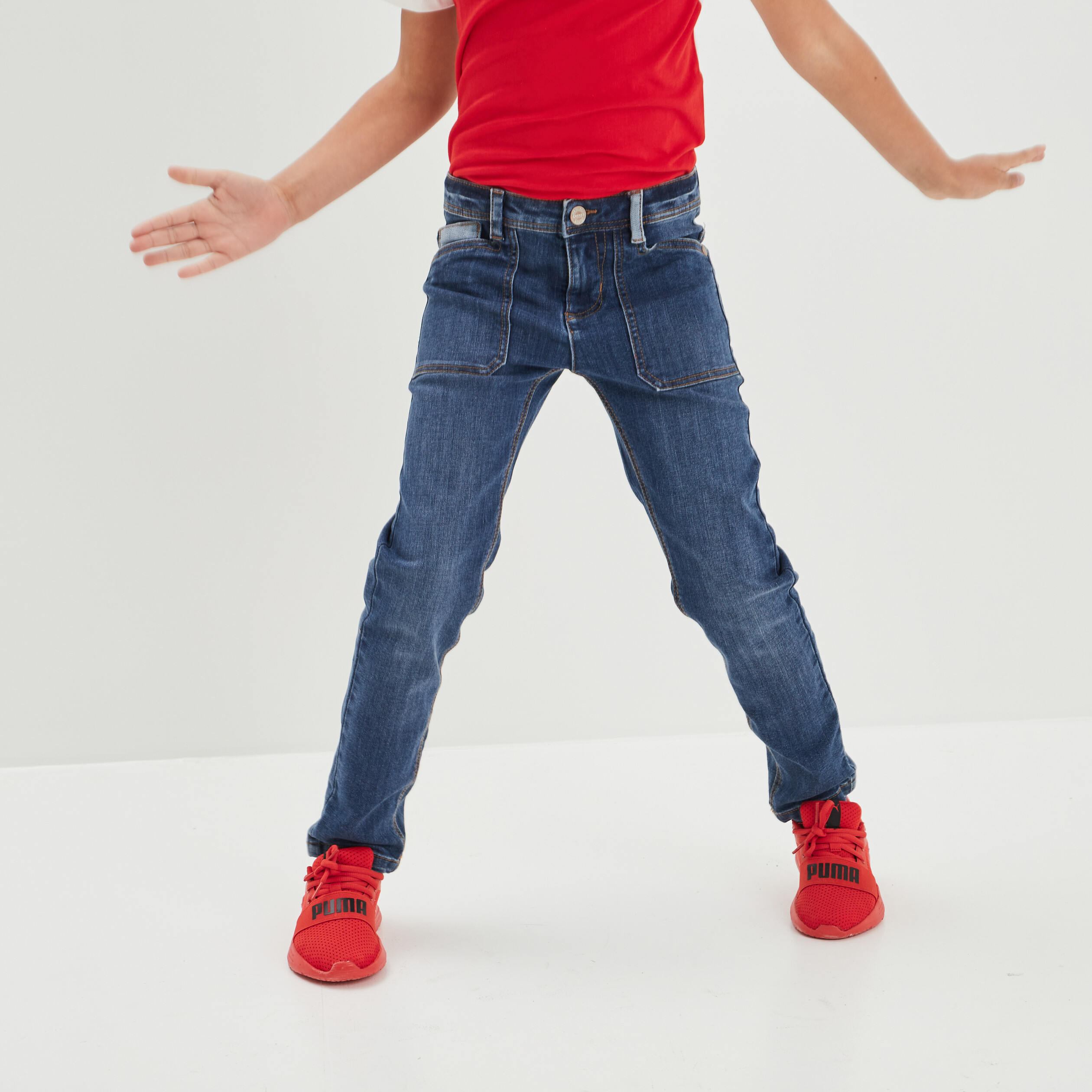 Jeans slim Creeks denim double stone garçon | La Halle