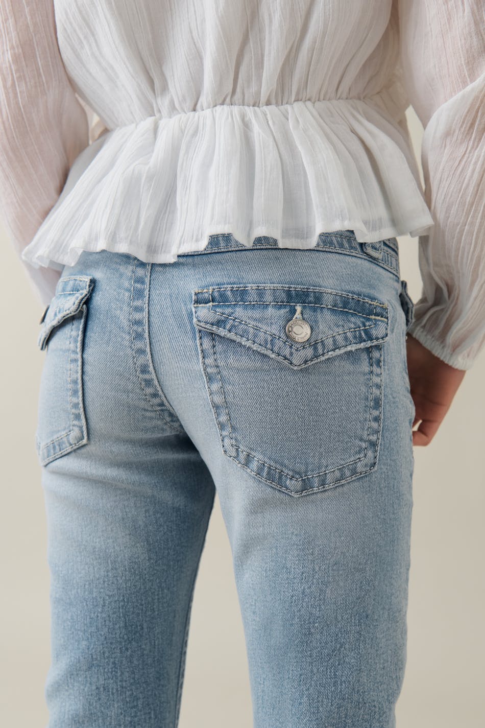 Chunky low flare jeans