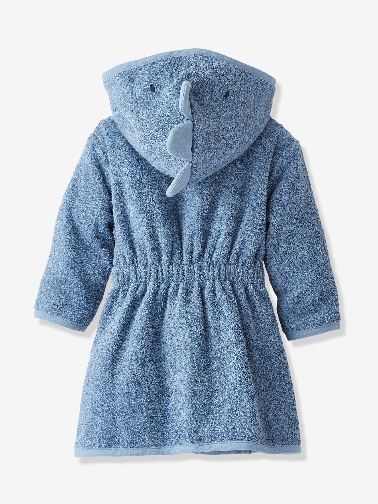 Peignoir bébé PETIT DINO bleu