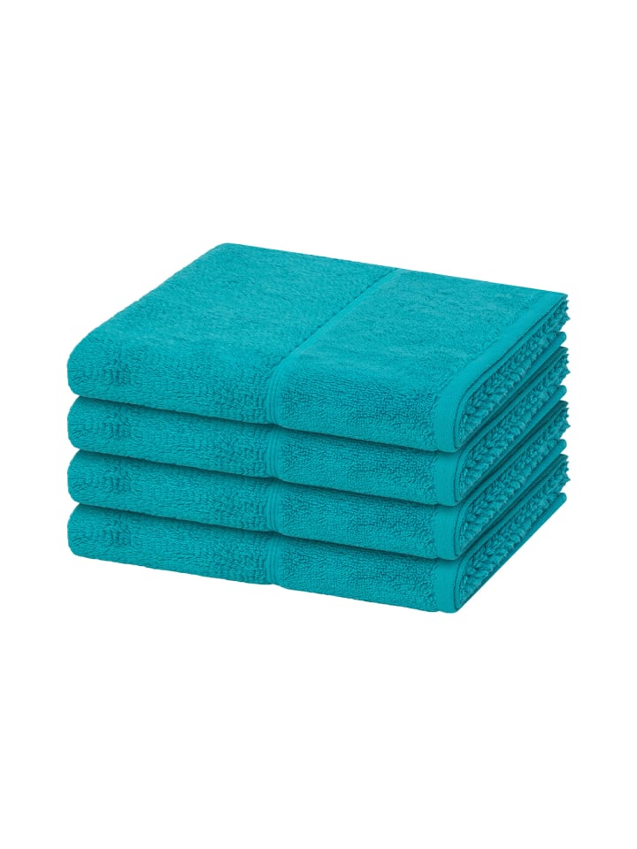 Möve for Frottana 4 X Handtuch im Set Pearl in Ocean günstig kaufen 50 x 100 cm
