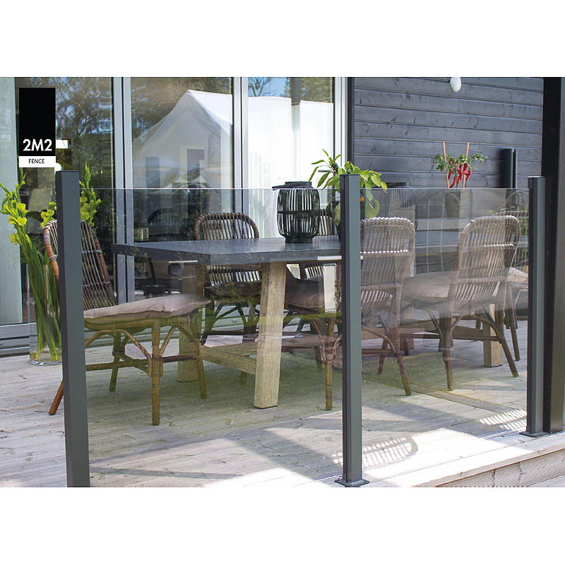 Glassplate Bredde 97,6 cm røkfarget