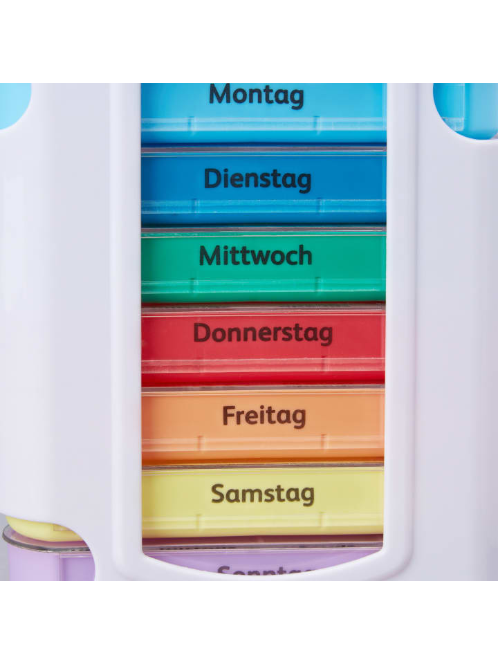 relaxdays Pillendose in Weiß Bunt günstig kaufen onesize