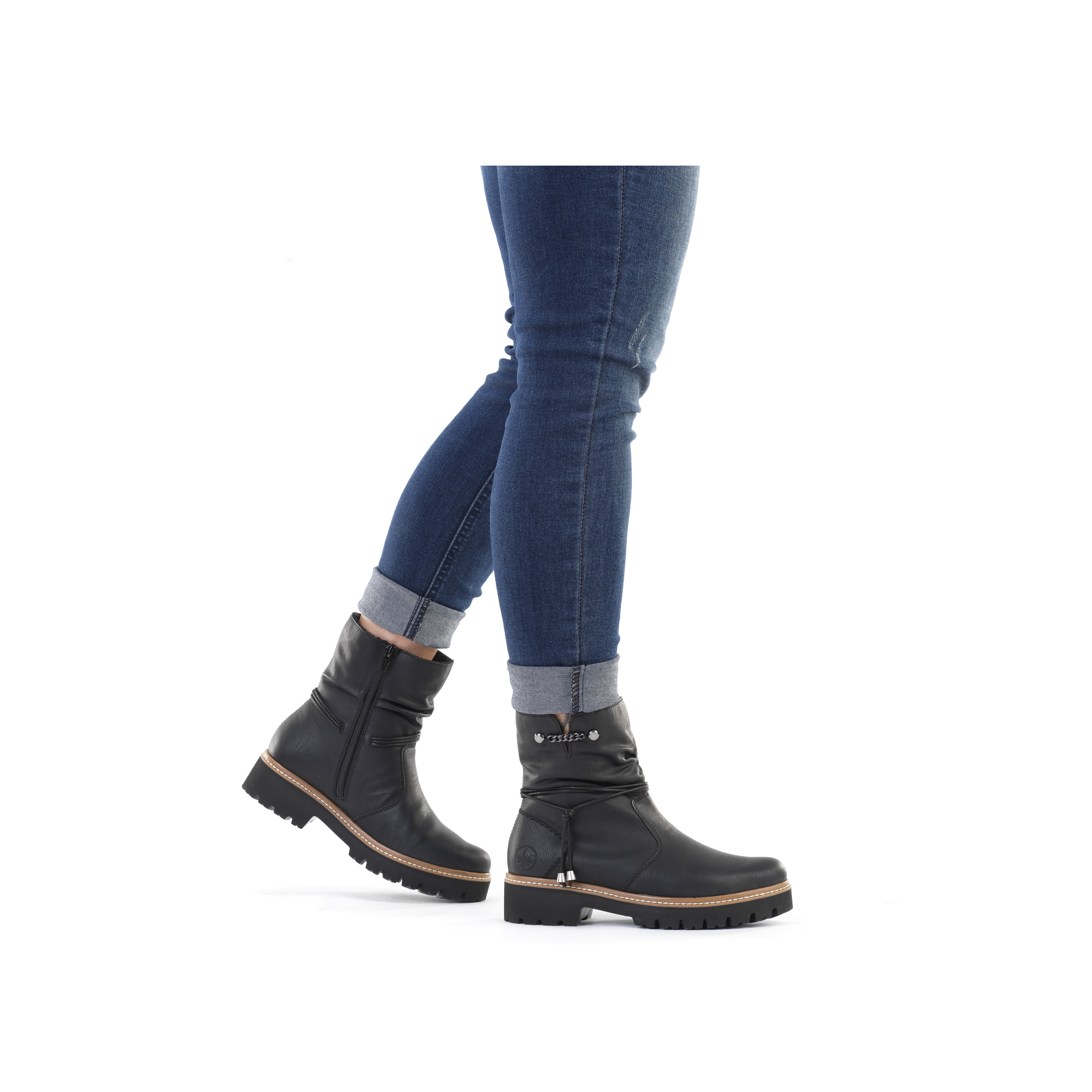 Rieker Damen Kurzstiefel tiefschwarz