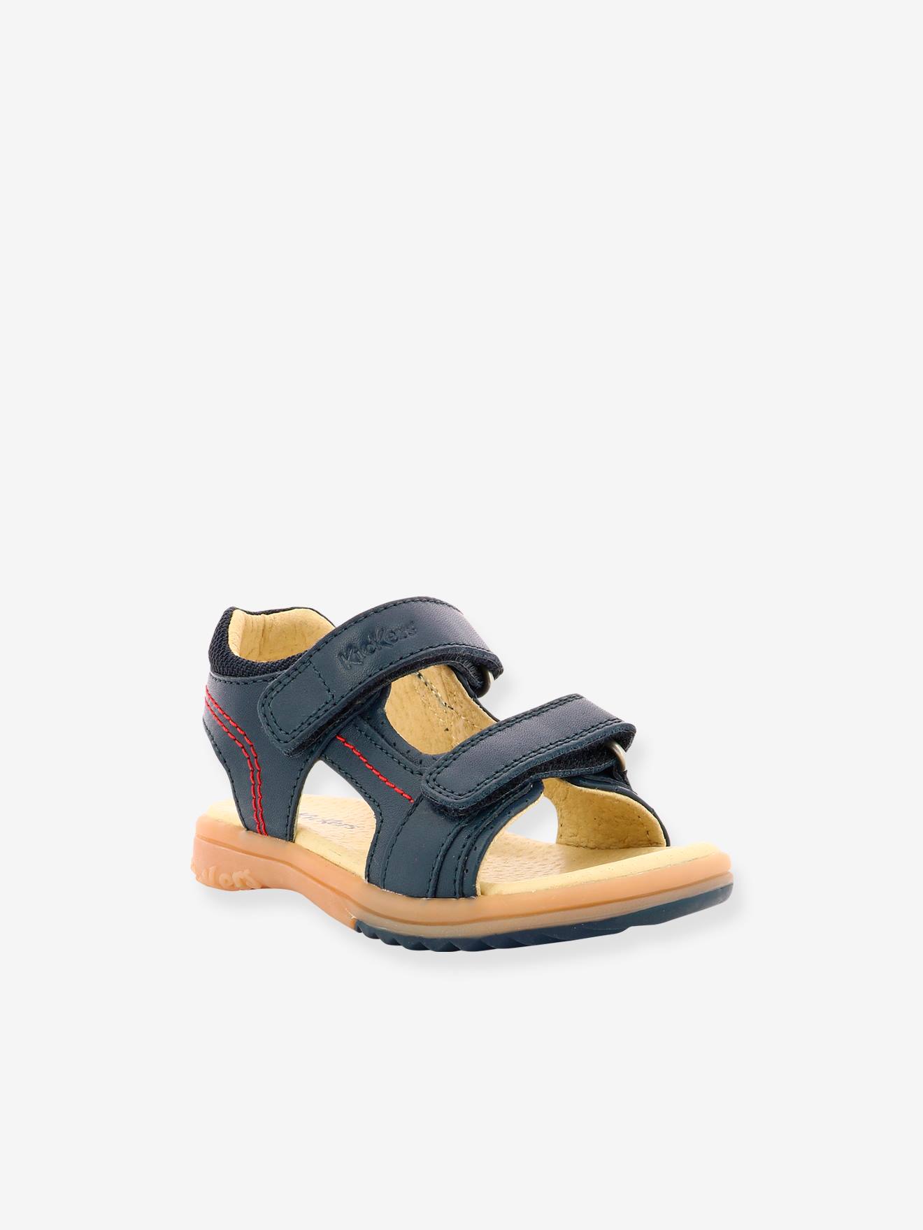 Sandales cuir garçon Platino Planet KICKERS® camel