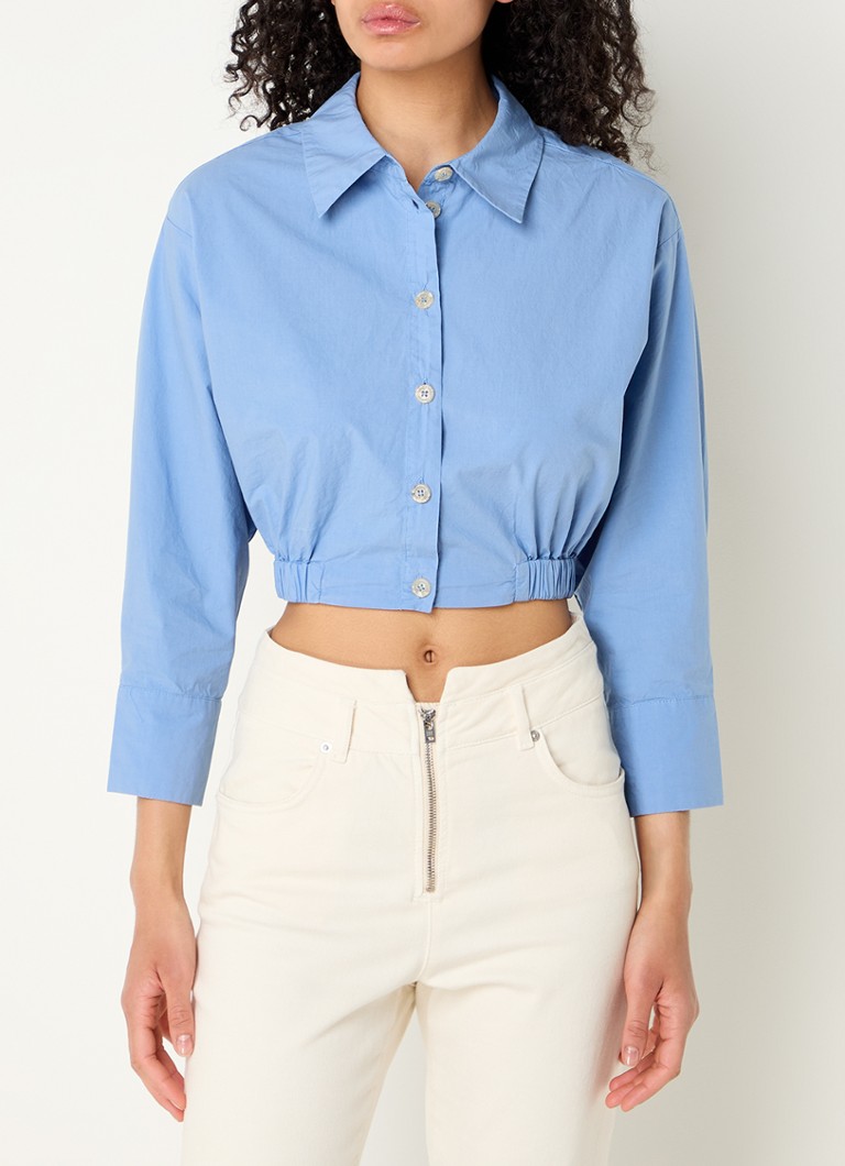 ba&sh April cropped blouse with elastic band
