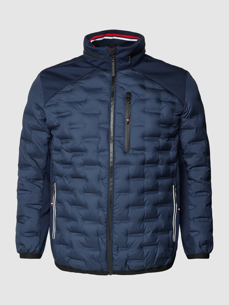 PLUS SIZE Steppjacke mit Brusttasche Modell 'Hybrid' in marineblau