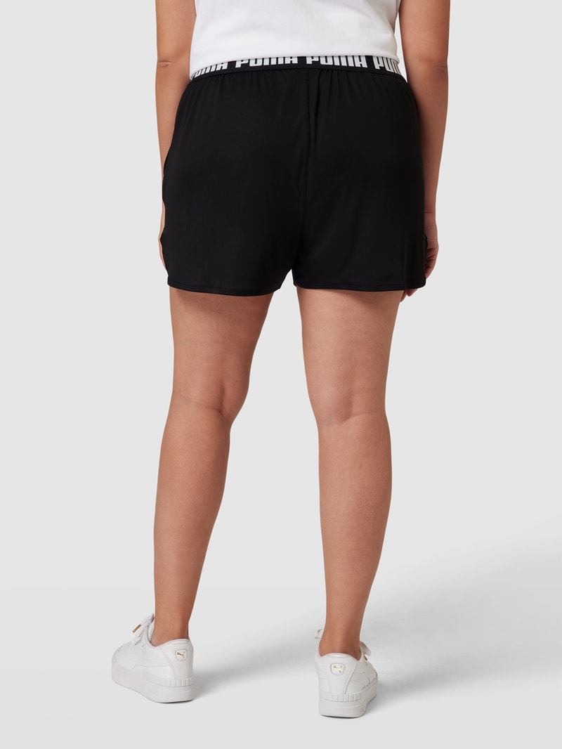 Sweatshorts mit Label-Details in schwarz