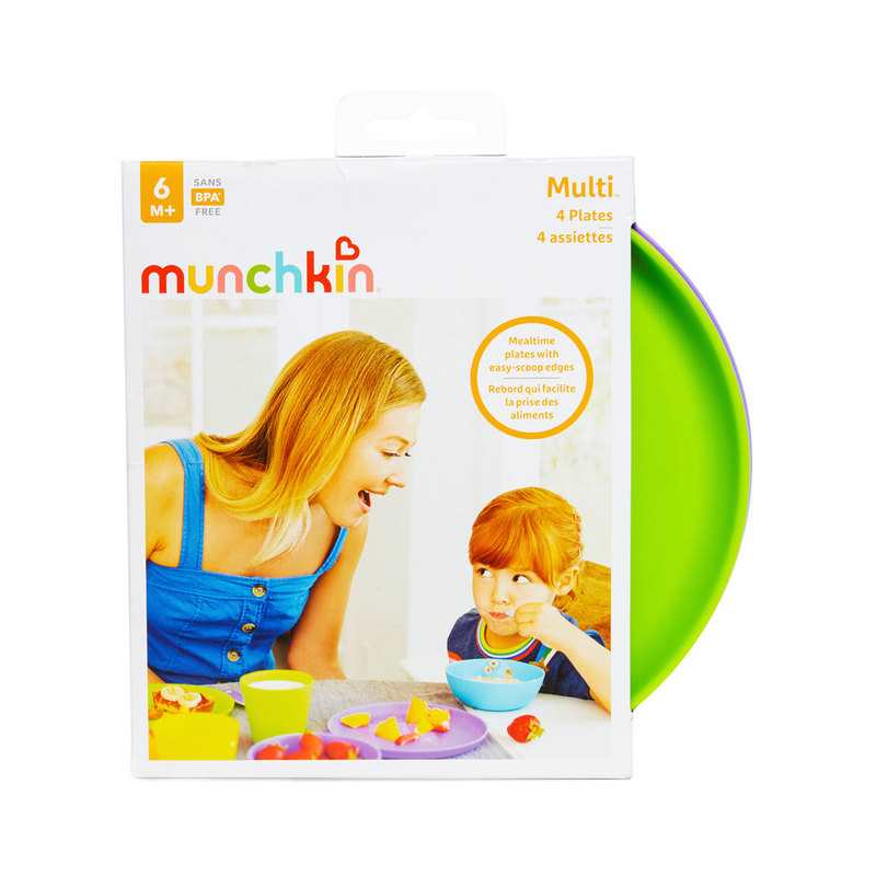 Lot de 4 assiettes multicolores Munchkin