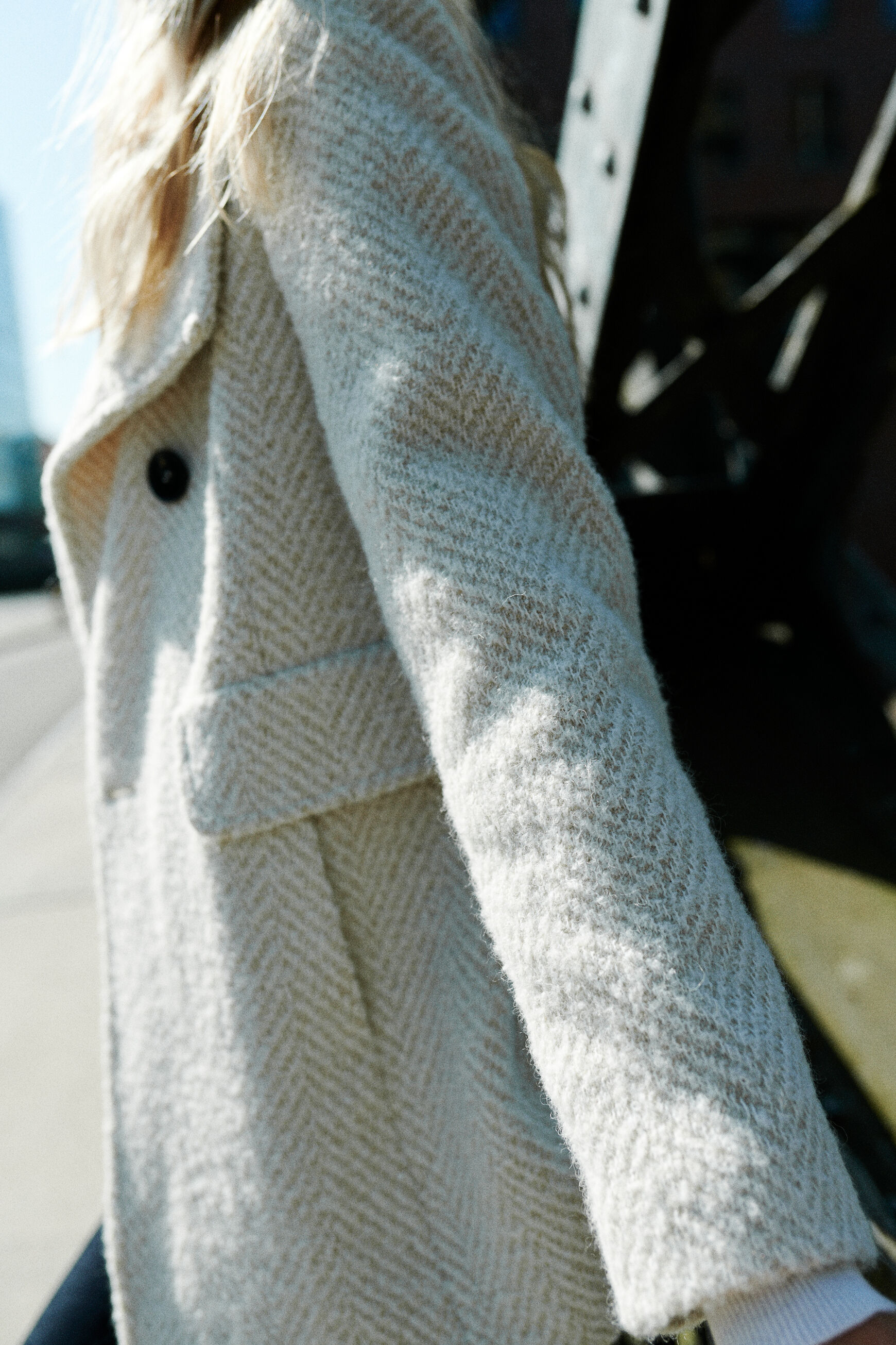 manteau ali ivoire femme