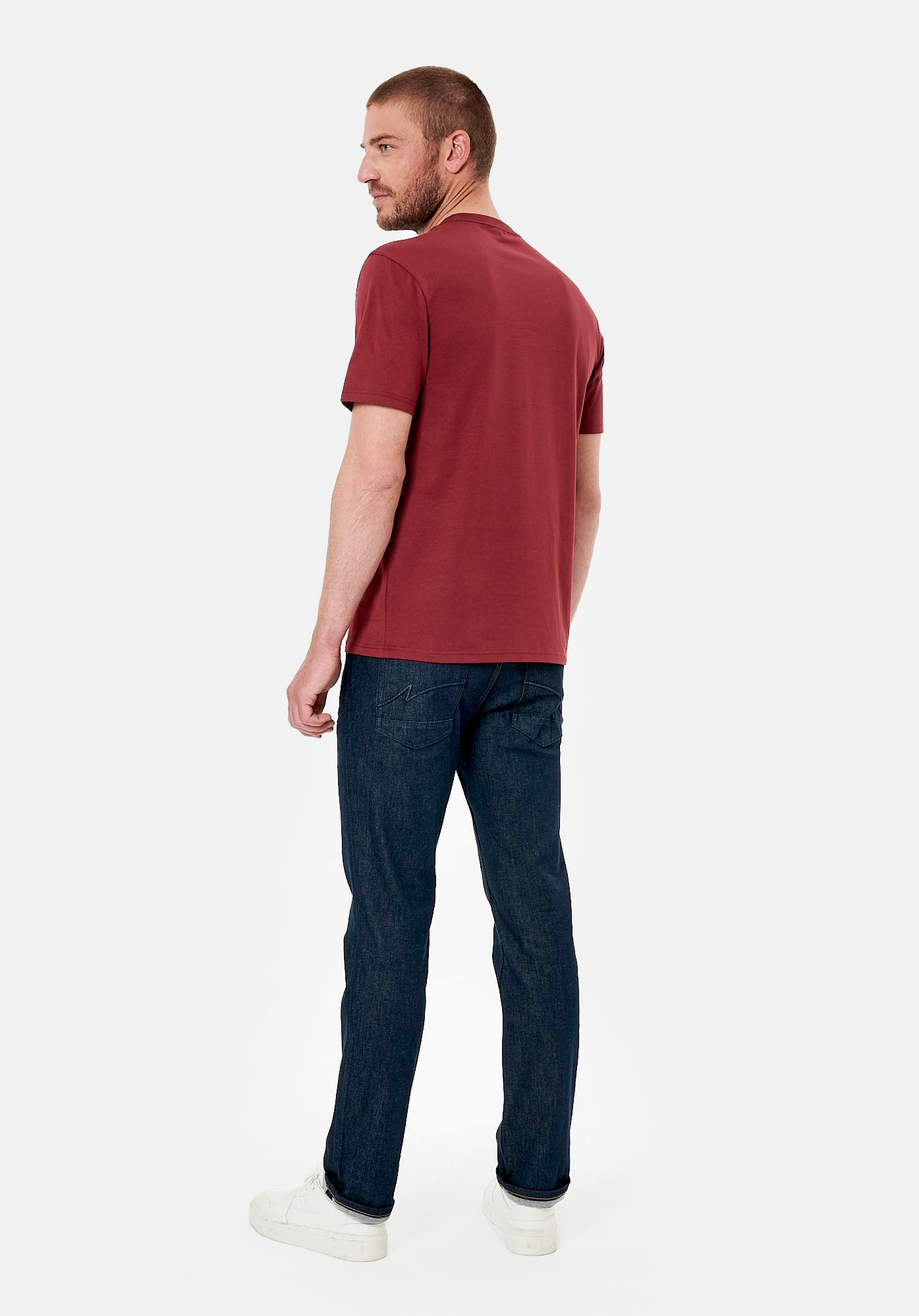 LERES  T-shirt bordeaux homme 100% coton