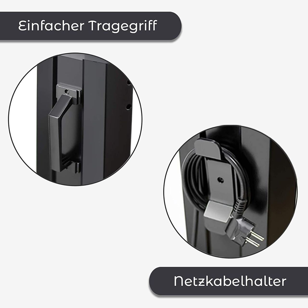 00 Null Null Kumtel Infrarot Stand Heizstrahler Heizgerät Heizung Elektroheizung 1200 Watt Schwarz