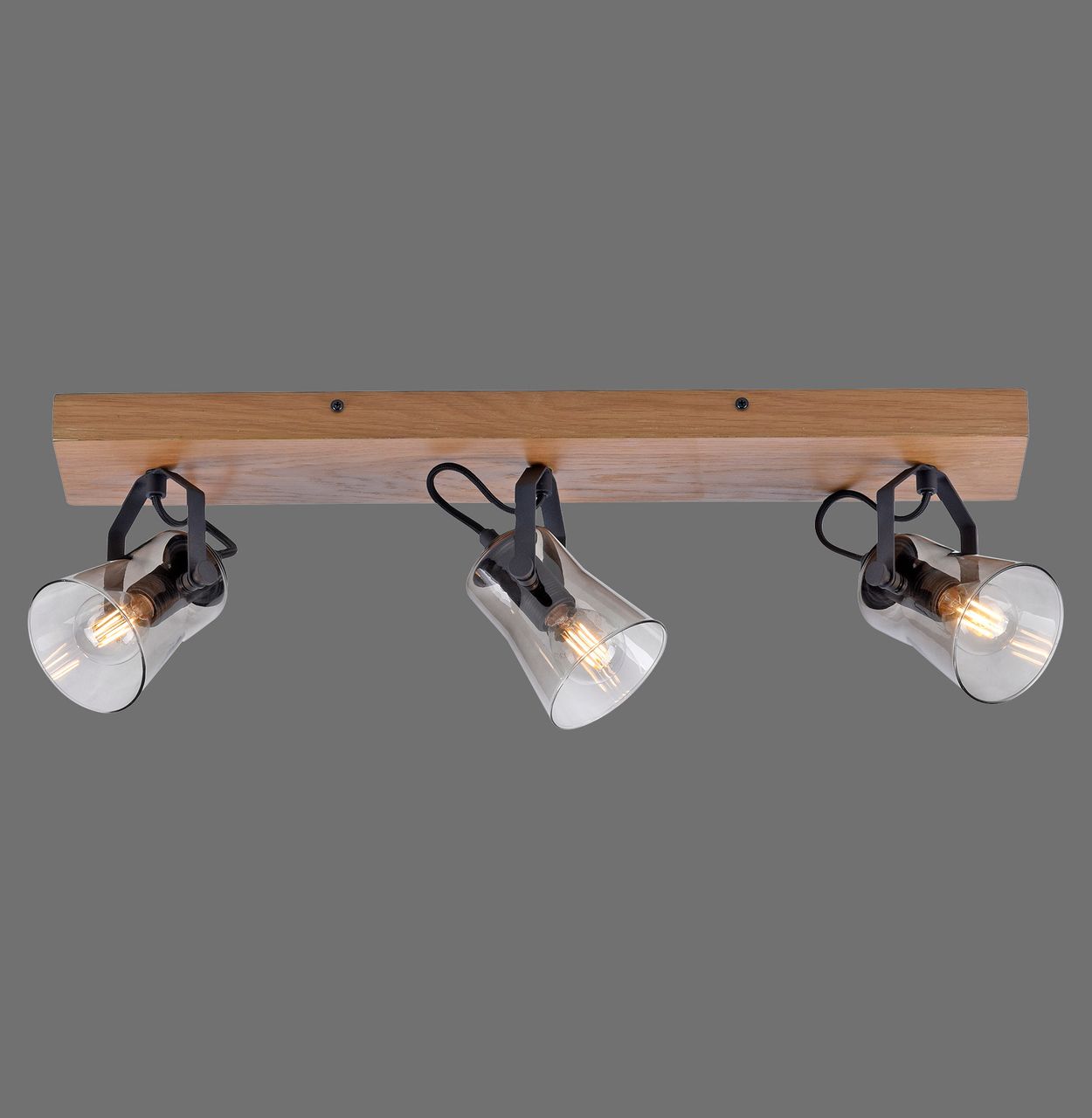 JUST LIGHT JUST LIGHT.  Deckenleuchte GREEN LANGSTRÖM, 3x E14/10Watt max., Holz-natur