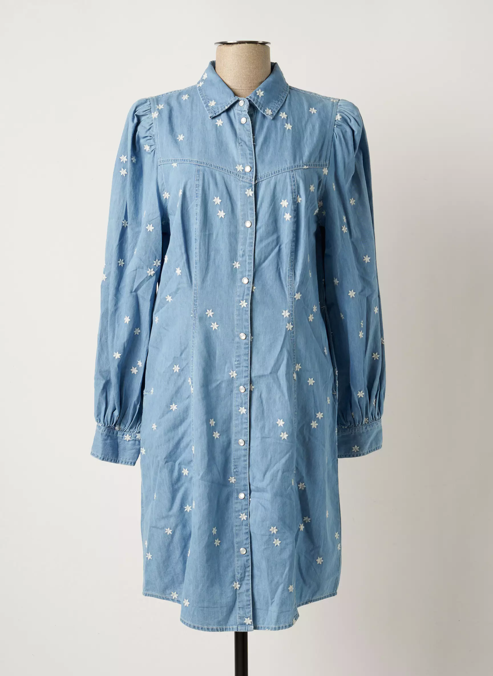 B Young Robes Mi Longues Femme couleur bleu