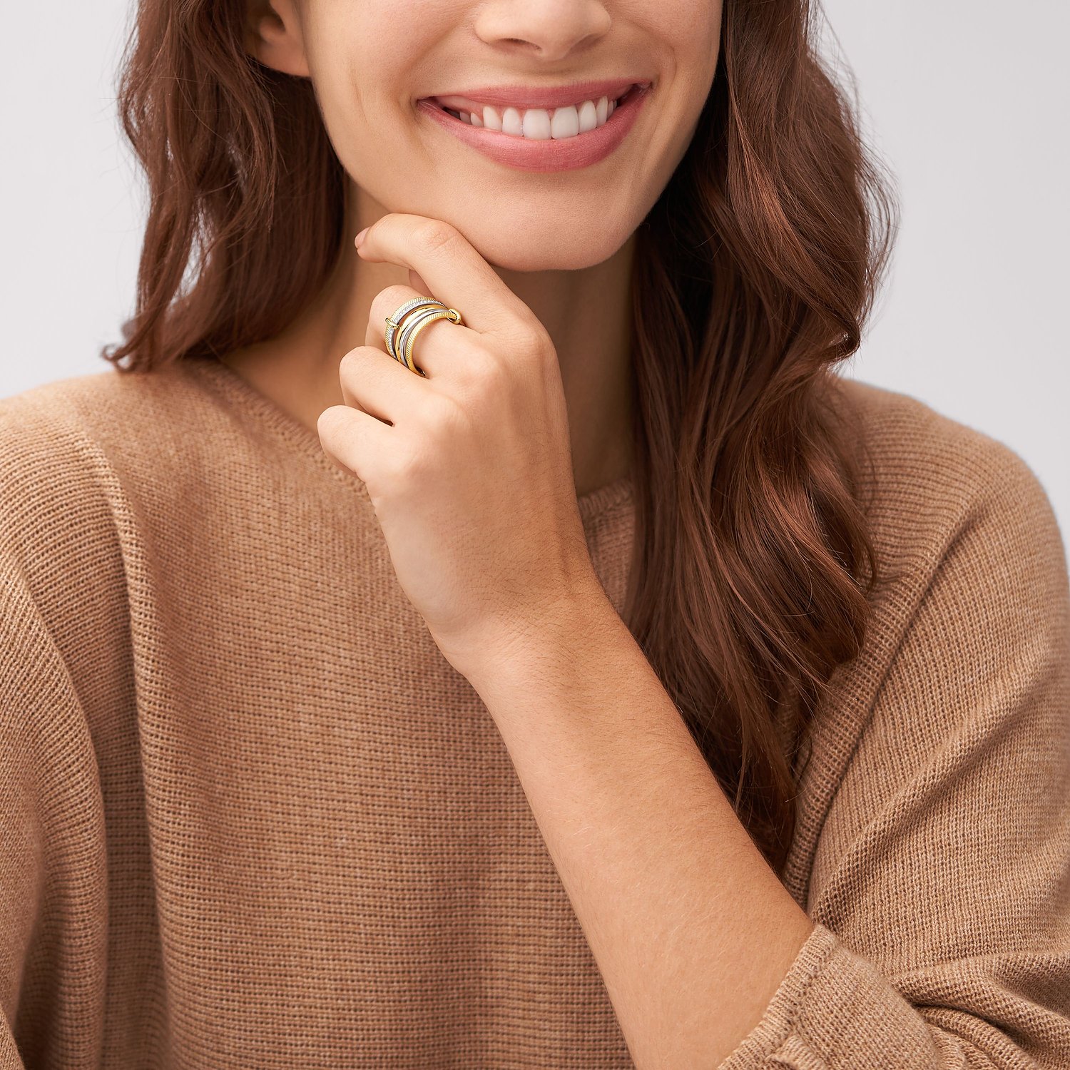 Fossil Two-Tone Rings