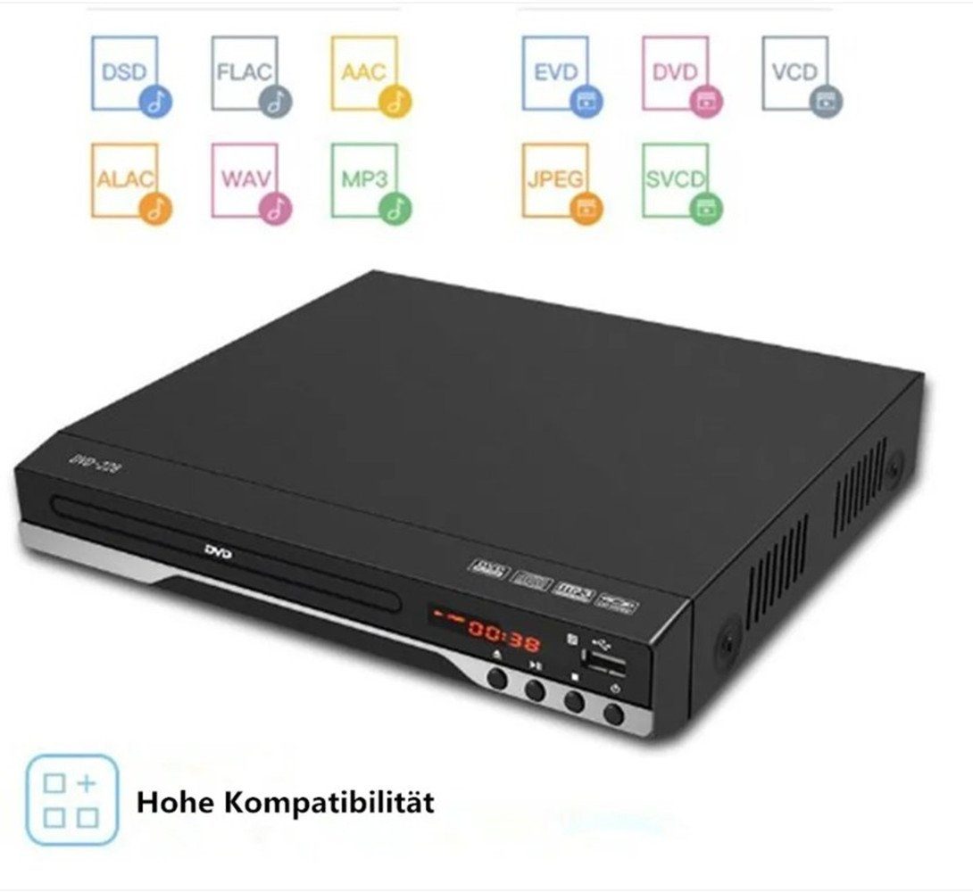 XDOVET Mini-DVD-Player HDMI,1080P HD-Kompakt-DVD-Player für Smart-TV DVD-Player (mit All Region Free,CD-DVD-Player,USB/Fernbedienung)