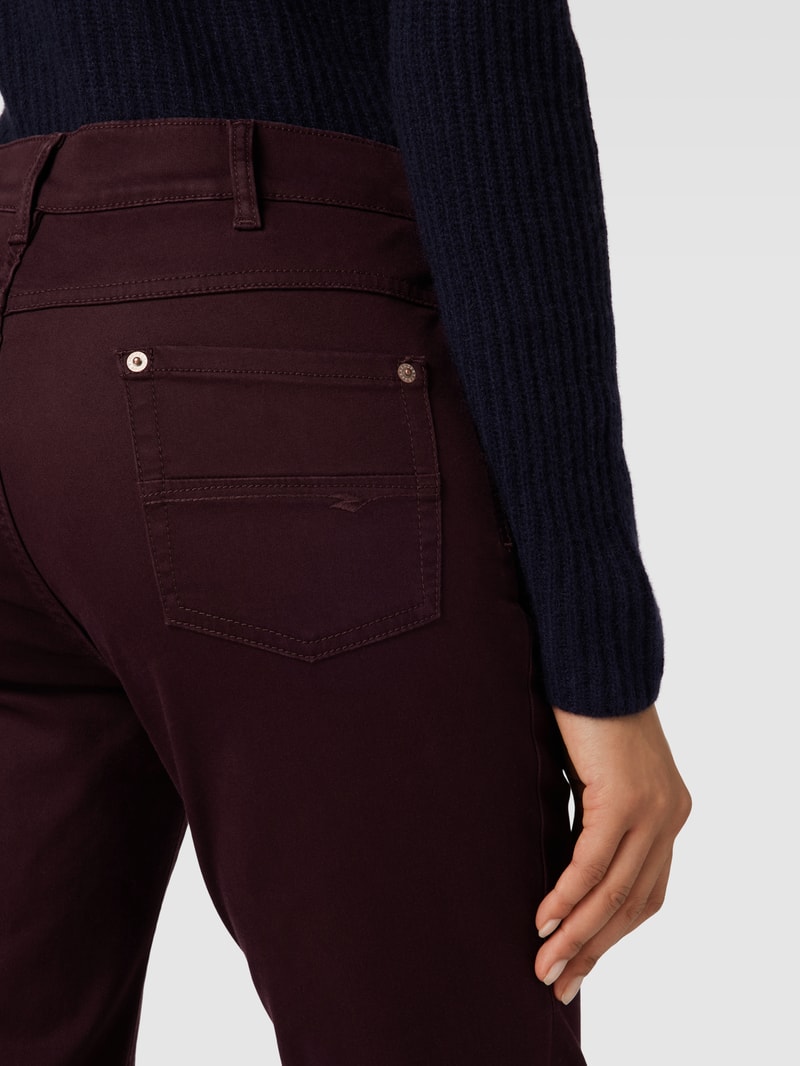Comfort Fit Jeans im 5-Pocket-Design Modell 'GRETA' in dunkelrot