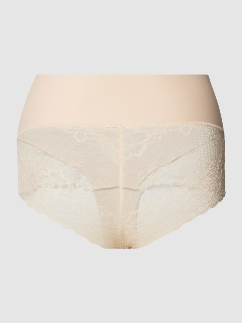 Slip mit Shape-Effekt und Spitzenbesatz in beige