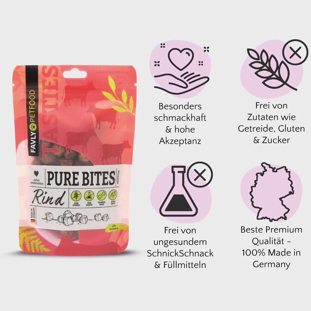 FAVLY Petfood Snacks FAVLY Petfood PURE Bites Rind 720 g