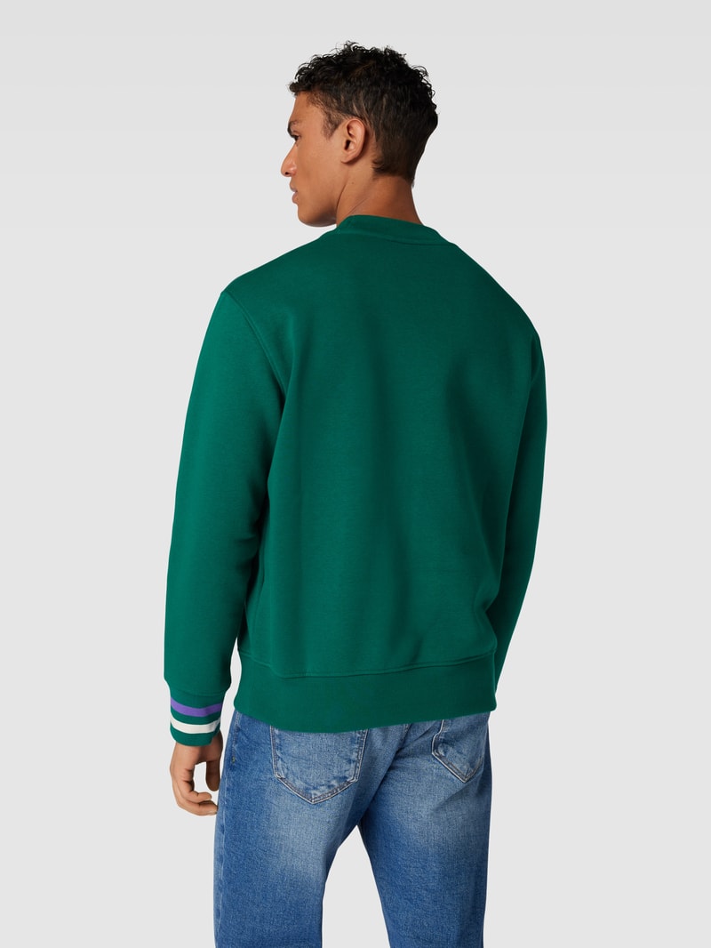 Sweatshirt mit Kontraststreifen in grün