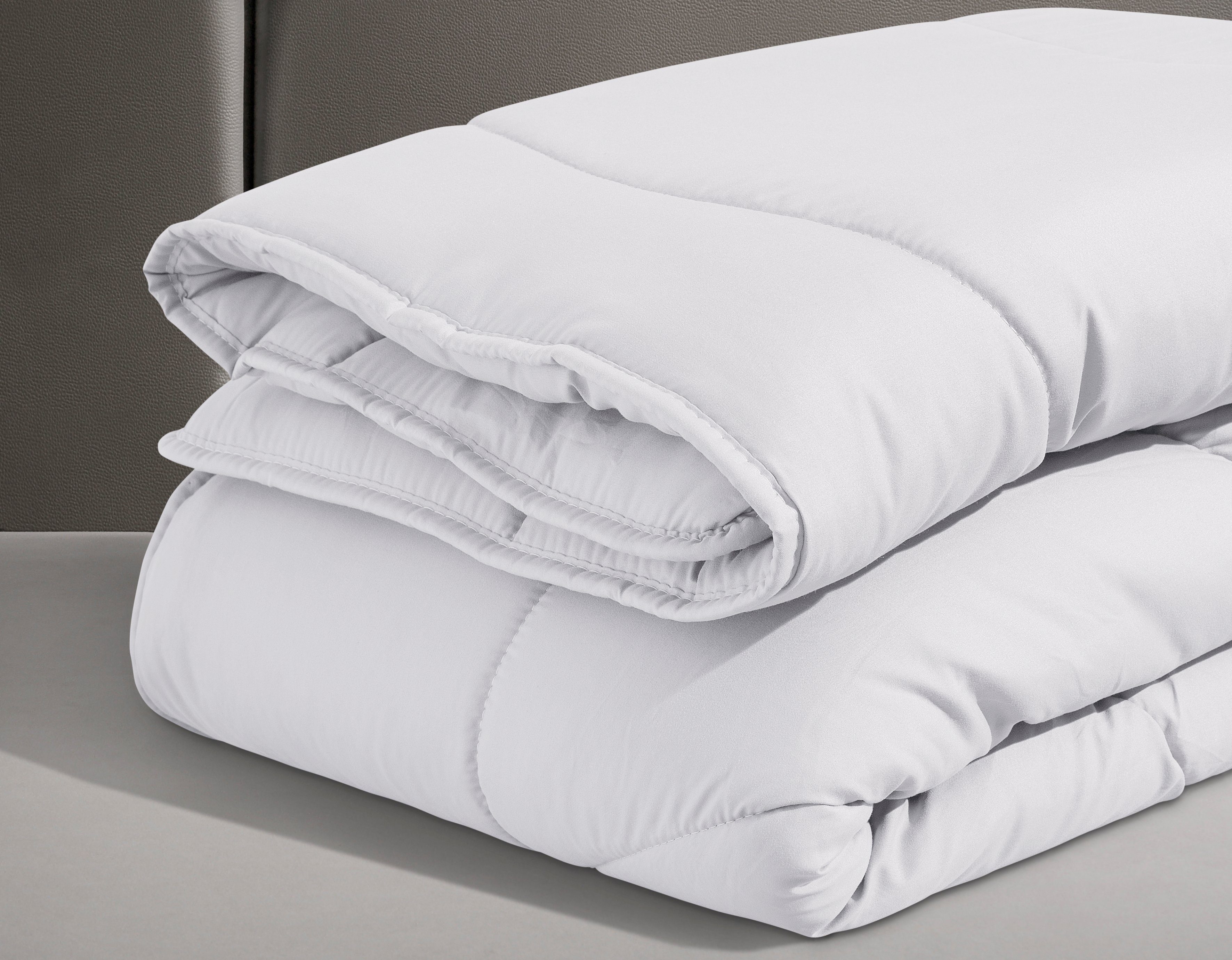 Steppbett + Kopfkissen, Microlux, in 4 Farben erhältlich, my home, Füllung: Polyester, 2-Tlg. Set in 135x200cm & Kissen 80x80 cm.