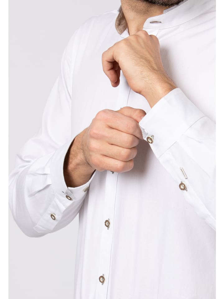 Stockerpoint Stockerpoint Trachtenhemd Salto in weiss-grau günstig kaufen