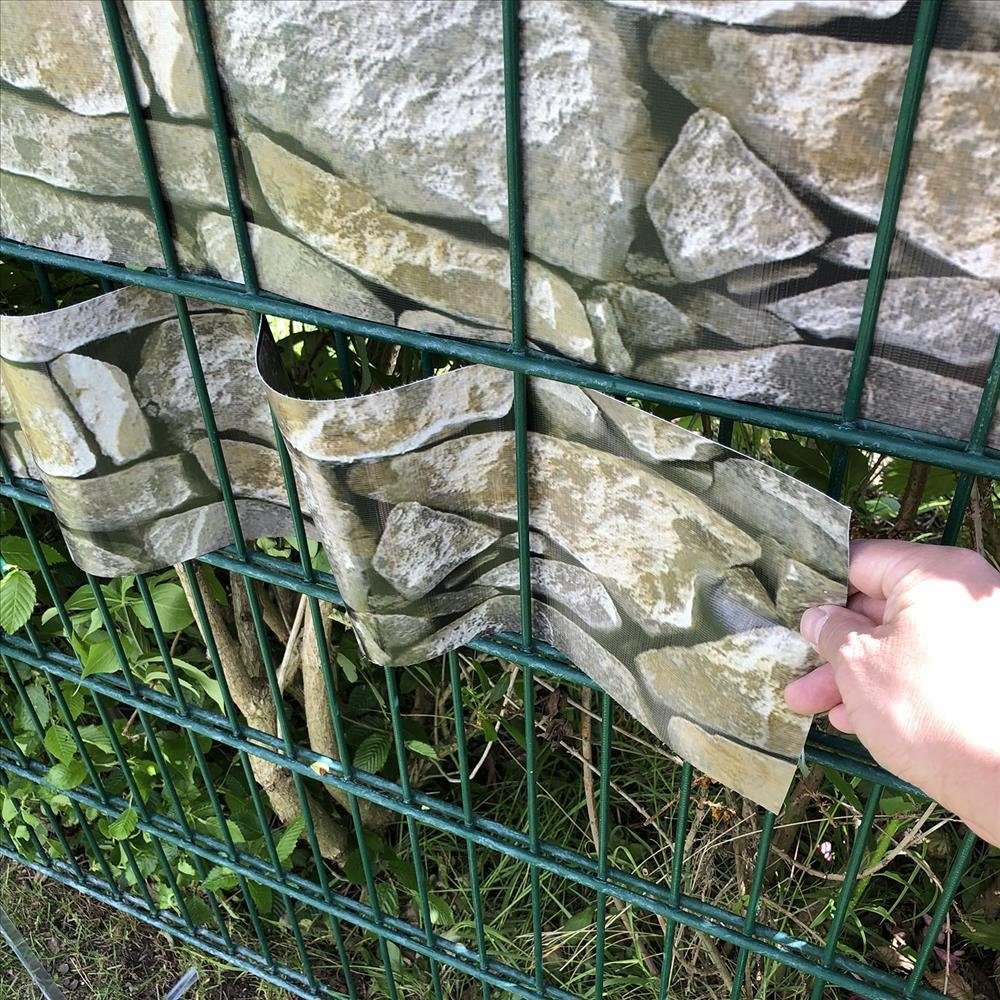 interGo Sichtschutzstreifen PVC Sichtschutzstreifen 35m & 70M Windschutzstreifen Doppelstabmatten, (Sichtschutzstreifen-Set)