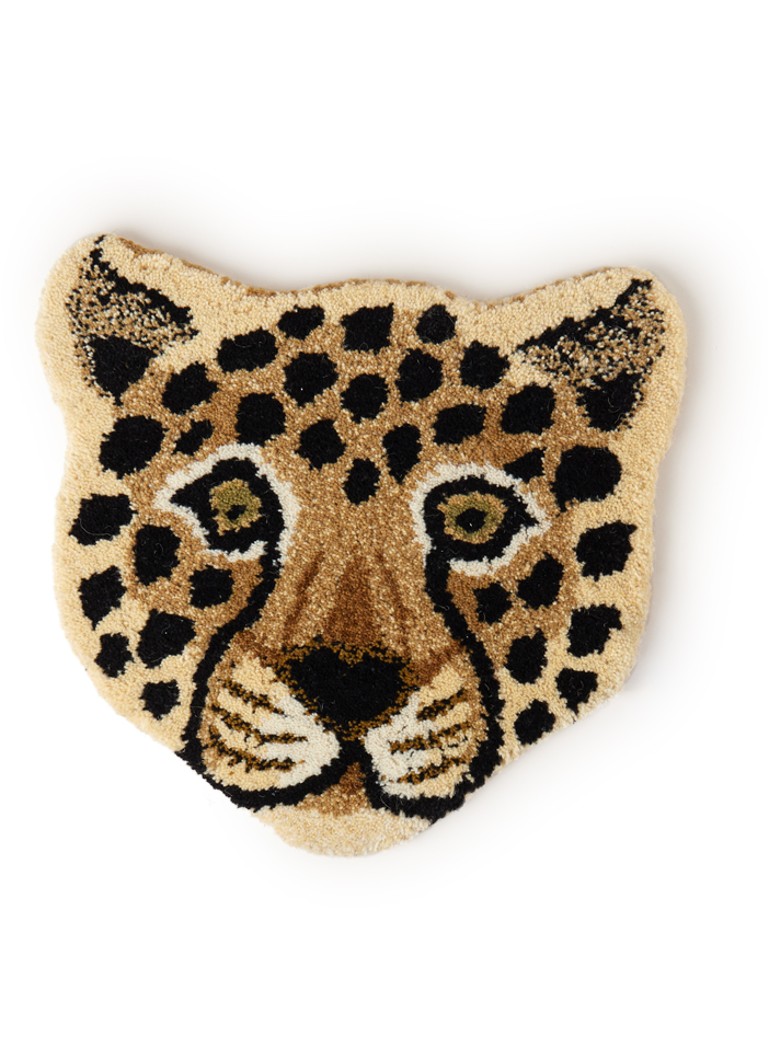 Covor cu cap de leopard Doing Goods, 32 x 34 cm