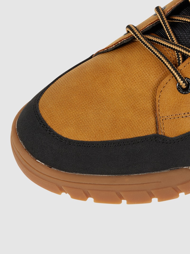 Boots aus Synthetik und Textil in camel