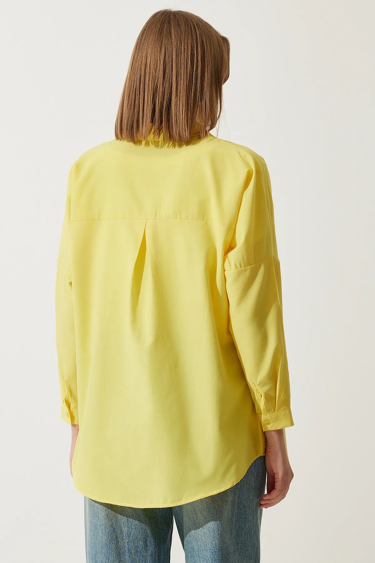 Happiness İstanbul  Hemd - Gelb - Oversized