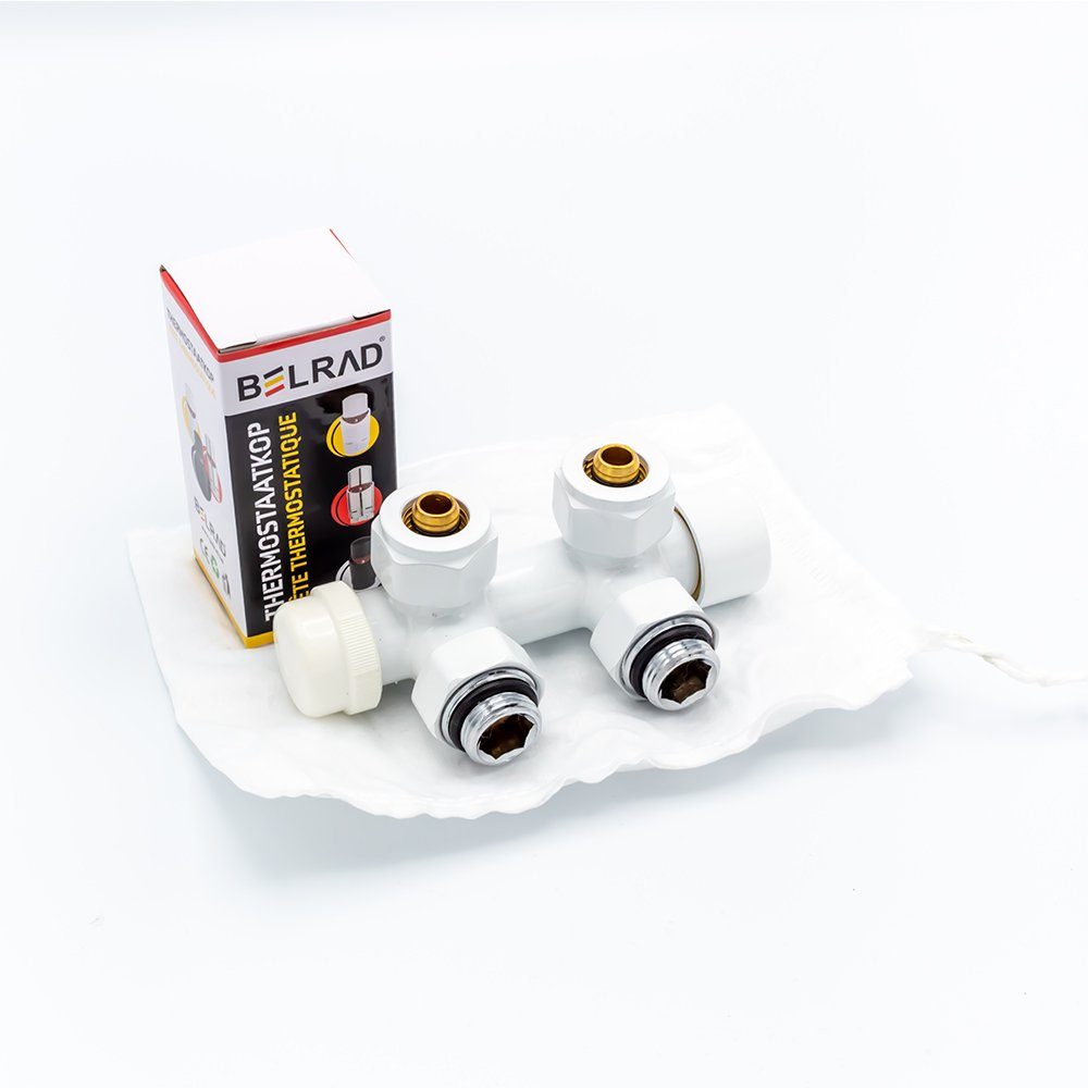 Belrad Heizkörper BLR314, Anschlussgarnitur Mittelanschluss Heizkörper Thermostat