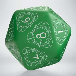 W20 green & white Card Game Level Counter 30mm (1)