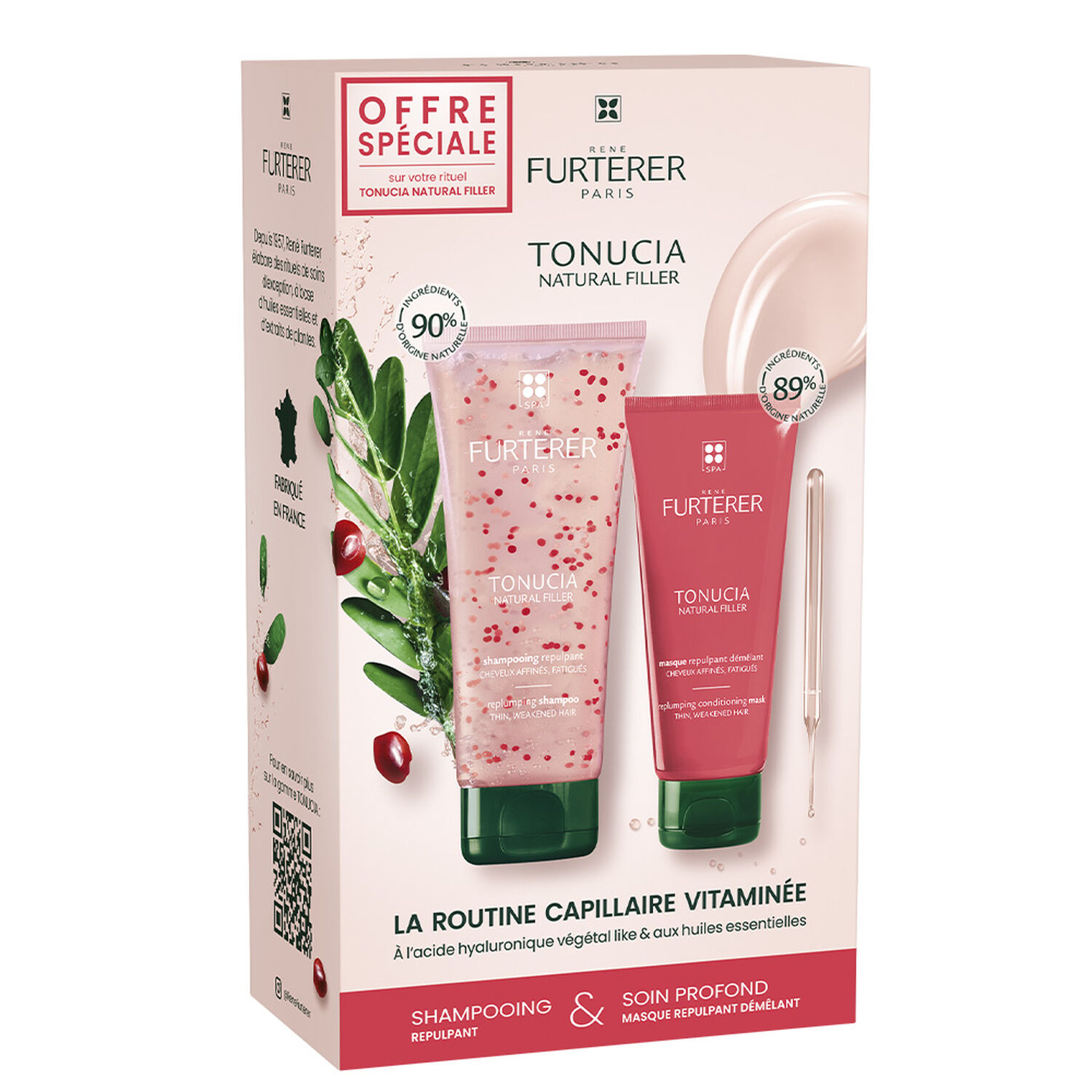 René Furterer Coffret Tonucia Natural Filler Rituel beauté - Masque + shampoing